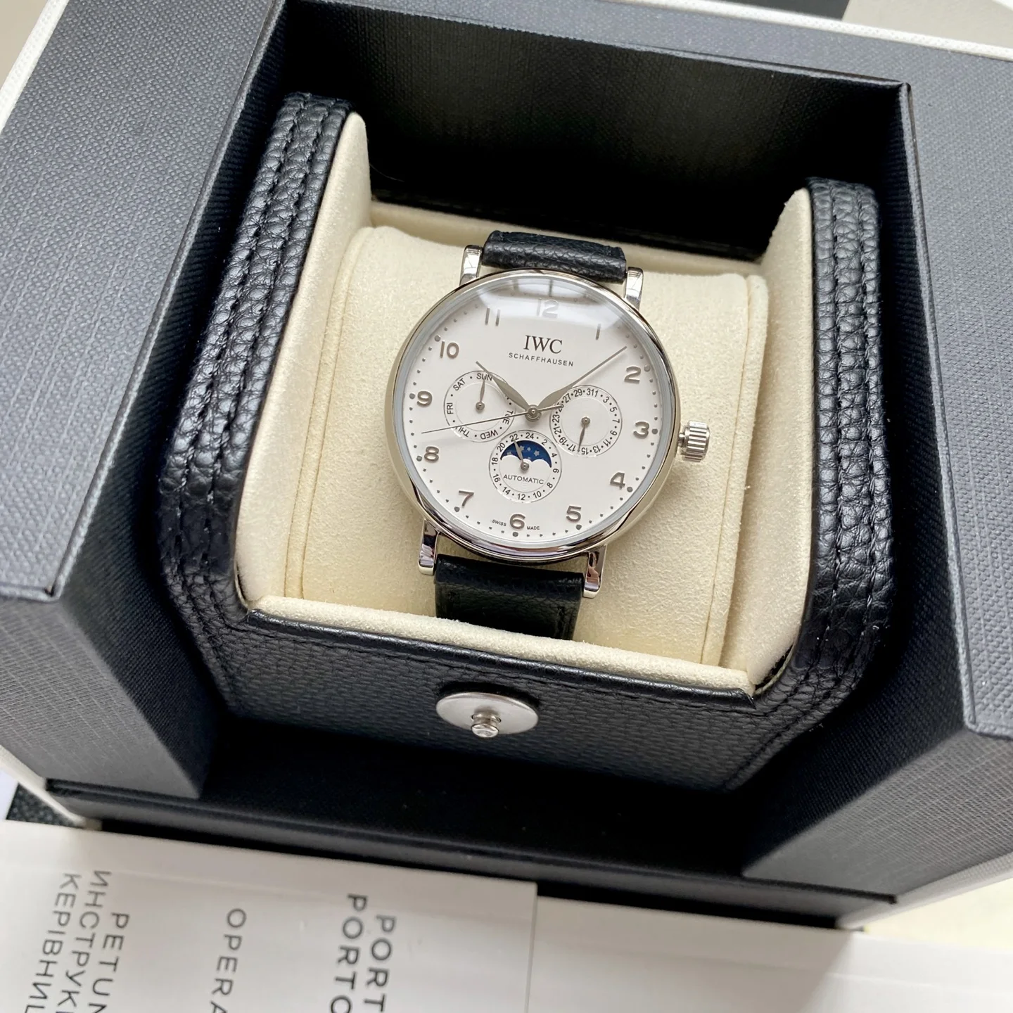 IWC IWC Portuguese Series Moon Phase 6-Hand Men s Mechanical Watch IWC IWC Portuguese Series Moon Phase 6-Hand Men s Mechanical Watch