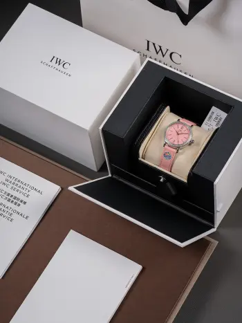 Luminous Gold Joy Shadow Series Women s Mechanical Watch Replica IWC Ladies Watches
