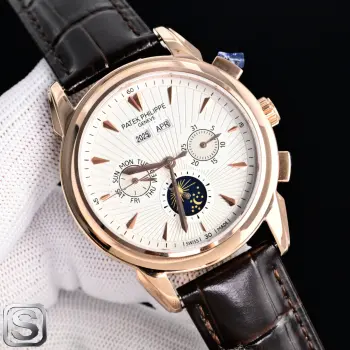 Perpetual calendar wristwatch Men s mechanical wristwatch Replica PATEK PHILIPPE Mens Watches