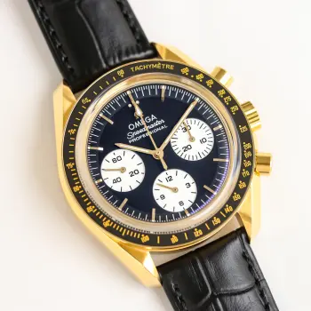 Superb Reverse Panda Dial Moon Phase Men s Mechanical Watch Replica OMEGA Mens Watches