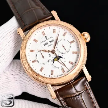 Perpetual calendar function watch Men s mechanical watch Replica PATEK PHILIPPE Mens Watches