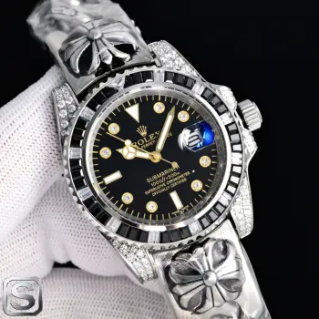 Water Ghost Diamond-inlaid Crocodile Heart Fashion Watch Men s Mechanical Watch Replica ROLEX Mens Watches