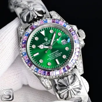 Water Ghost Diamond Inlaid Crocodile Heart Fashion Watch Men s Mechanical Watch Replica ROLEX Mens Watches