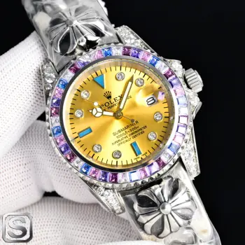 Water Ghost Diamond-inlaid Crocodile Heart Fashion Watch Men s Mechanical Watch Replica ROLEX Mens Watches