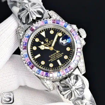 Water Ghost Diamond-inlaid Crocodile Heart Fashion Watch Men s Mechanical Watch Replica ROLEX Mens Watches