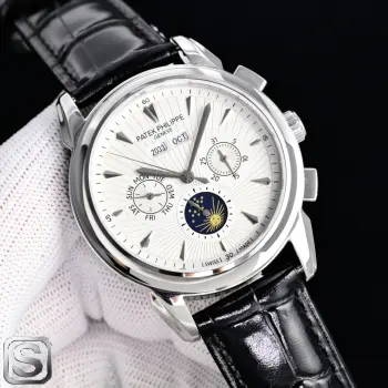 Perpetual calendar wristwatch Men s mechanical wristwatch Replica PATEK PHILIPPE Mens Watches