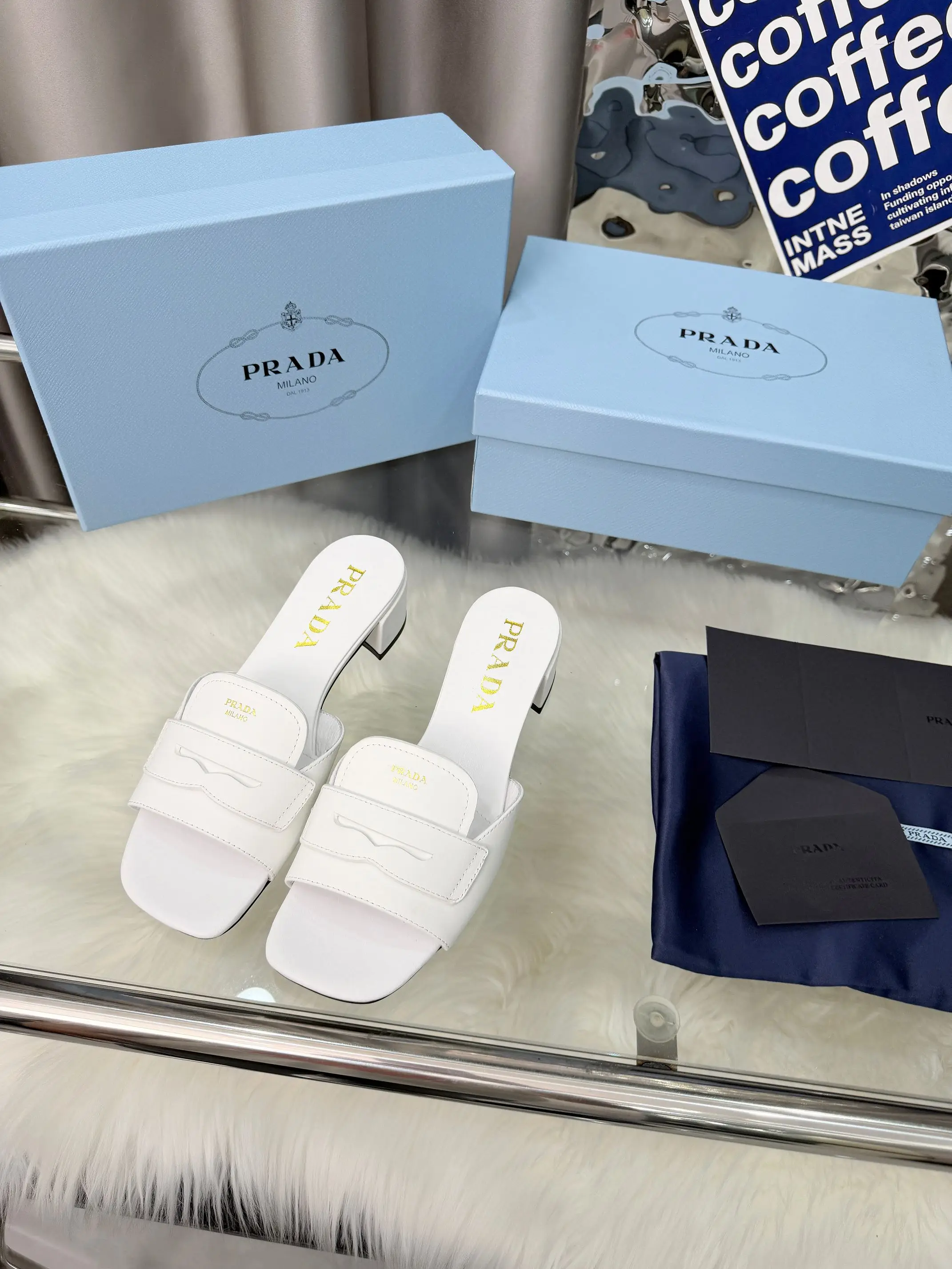 Prada Italian genuine leather slippers women s slippers Prada Italian genuine leather slippers women s slippers