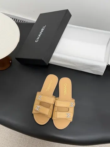 Classic Double C Buckle Slippers Women s Slippers Replica Chanel Womens Sandals and Slides