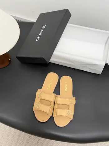 Classic Double C Buckle Slippers Women s Slippers Replica Chanel Womens Sandals and Slides