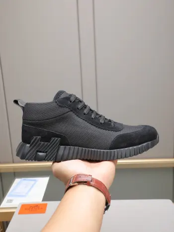 Spliced genuine leather sports shoes men s sports shoes Replica Hermes Mens Sneakers