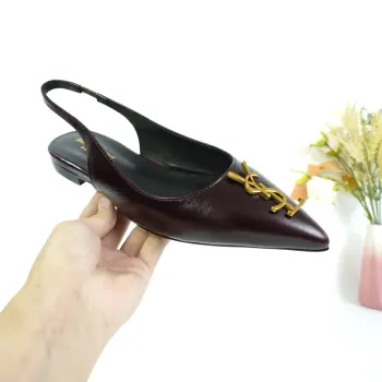 Pointed Toe Backless Flat Sandals Women s Sandals Replica SAINT LAURENT Womens Pumps and Heels