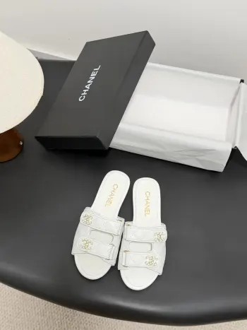 Classic Double C Buckle Slippers Women s Slippers Replica Chanel Womens Sandals and Slides