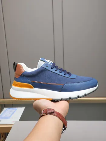 Men s Sports Shoes in Top Layer Nubuck Leather Replica Brunello Cucinelli Mens Sneakers