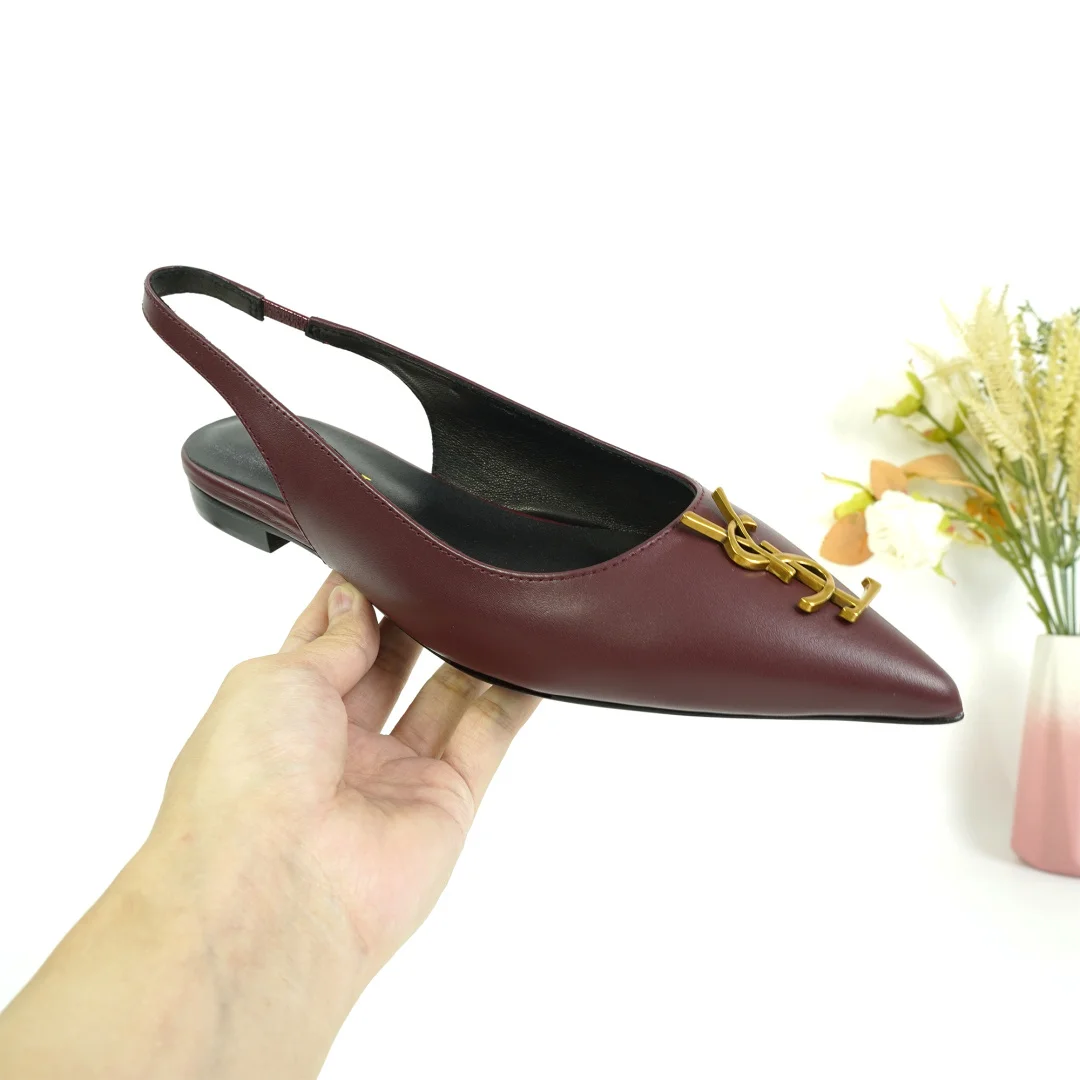 SAINT LAURENT Pointed Toe Backless Flat Sandals Women s Sandals SAINT LAURENT Pointed Toe Backless Flat Sandals Women s Sandals