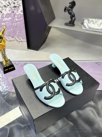 Double C logo kitten and slippers Women s sandals Replica Chanel Womens Sandals and Slides