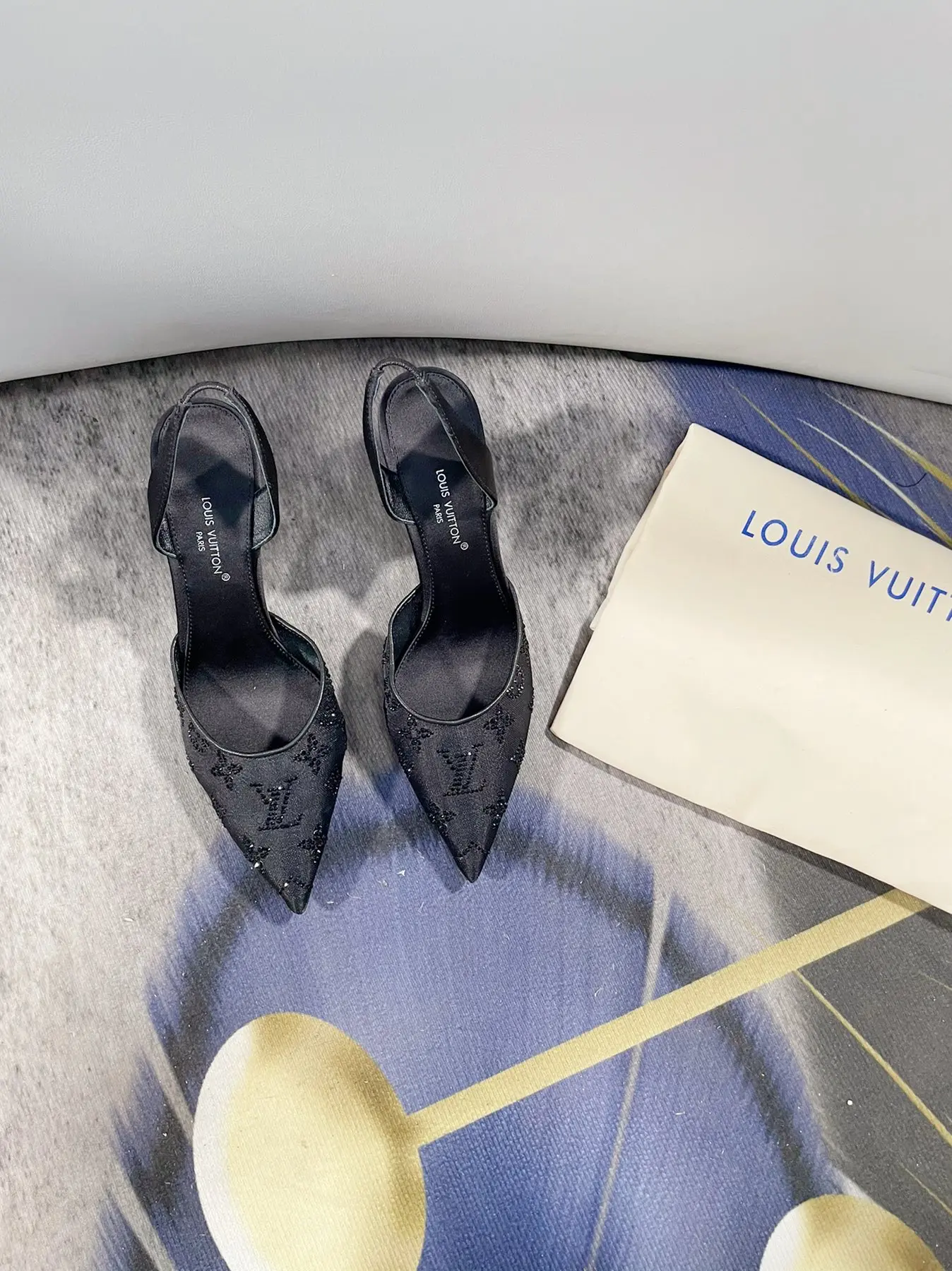 Louis Vuitton Double-layer thickened mesh silk high heels women s high heels Louis Vuitton Double-layer thickened mesh silk high heels women s high heels