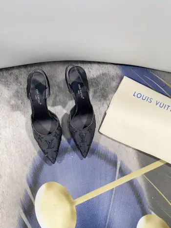Double-layer thickened mesh silk high heels women s high heels Replica Louis Vuitton Womens Pumps and Heels