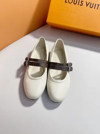 Flat ballet shoes women s leather shoes Replica Louis Vuitton Womens Loafers and Dress Shoes