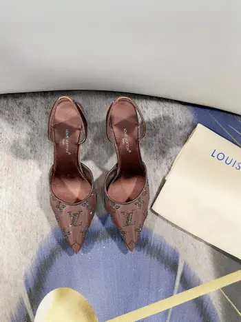 Double-layer thickened sheer mesh silk high heels women s high heels Replica Louis Vuitton Womens Pumps and Heels
