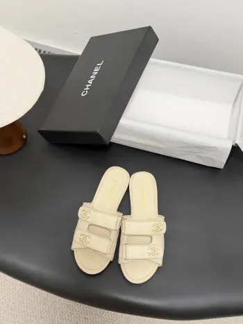 Classic Double C Buckle Slippers Women s Slippers Replica Chanel Womens Sandals and Slides