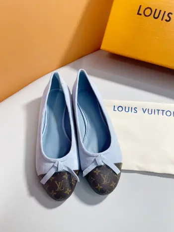 Ballet flats women s leather shoes Replica Louis Vuitton Womens Loafers and Dress Shoes