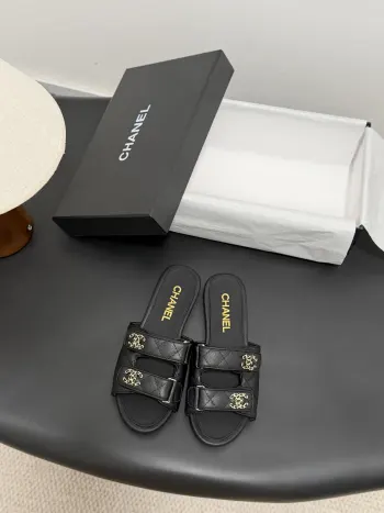 Classic Double C Buckle Slippers Women s Slippers Replica Chanel Womens Sandals and Slides