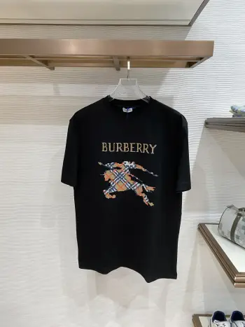 Latest men s short-sleeve round-neck T-shirt Replica Burberry Tshirts and Polos