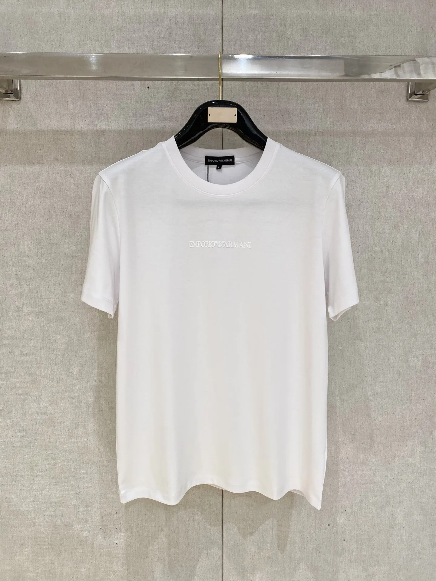 Armani Xinjiang long-staple cotton round neck short-sleeve Polo