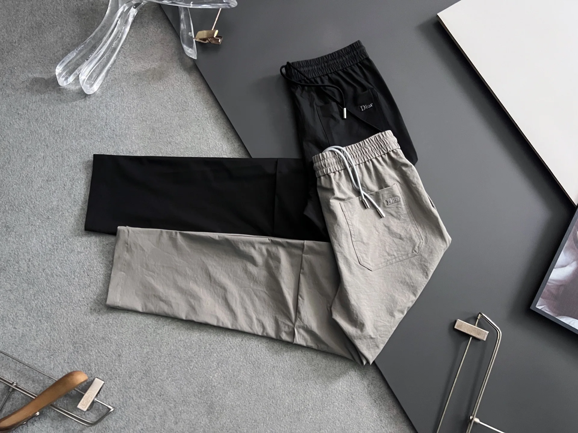 Dior Elastic Waist Straight-leg Casual Pants