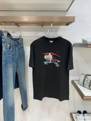 Spring and summer men s short-sleeve round neck T-shirt Replica Burberry Tshirts and Polos