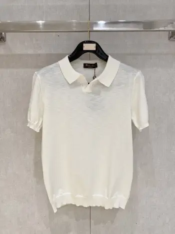 Old Money Style Knitted Short Sleeve Replica Loro Piana Tshirts and Polos