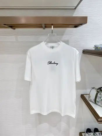 Latest men s short-sleeve round-neck T-shirt Replica Burberry Tshirts and Polos