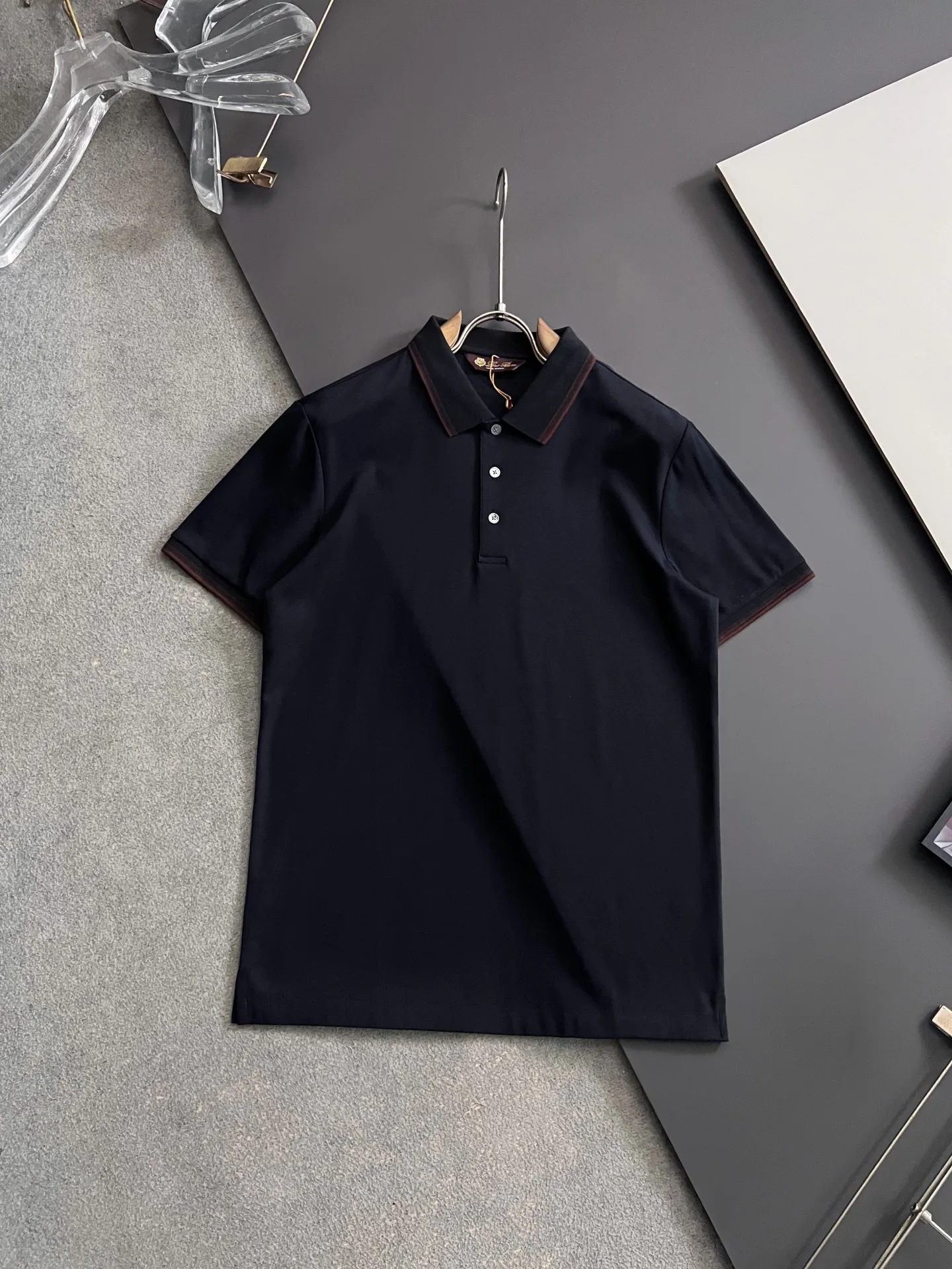 Loro Piana Spring and summer new men s short-sleeve Polo shirt Loro Piana Spring and summer new men s short-sleeve Polo shirt