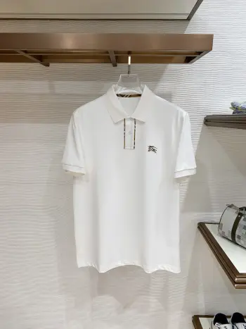 Latest men s short-sleeve round neck T-shirt Replica Burberry Tshirts and Polos
