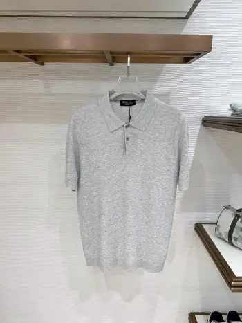 Men s Linen Knitted Polo Shirt T-Shirt Replica Loro Piana Tshirts and Polos