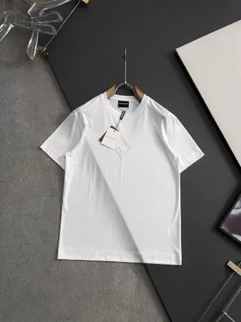 Spring and summer new double-strand mercerized men s short-sleeve T-shirt Replica Armani Tshirts and Polos