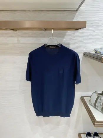 Men s Linen Knitted Polo Shirt T-Shirt Replica Loro Piana Tshirts and Polos