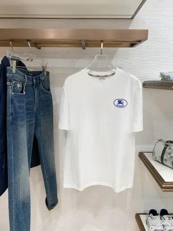 Spring and summer men s short-sleeve round neck T-shirt Replica Burberry Tshirts and Polos