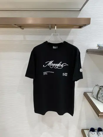 Latest men s short-sleeve round-neck T-shirt Replica Moncler Tshirts and Polos