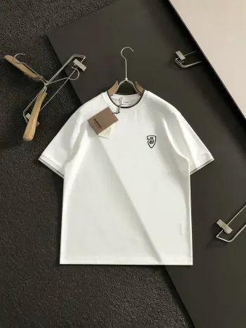 Spring and summer jacquard woven collar short sleeve Replica Burberry Tshirts and Polos
