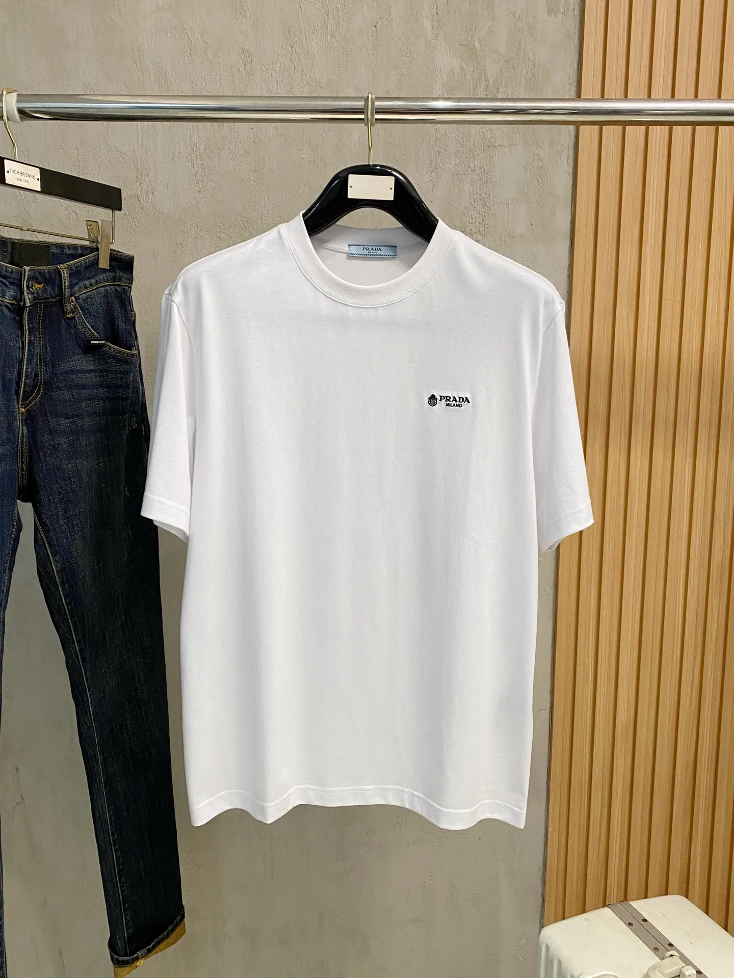 Prada Xinjiang long-staple cotton men s short-sleeve T-shirt