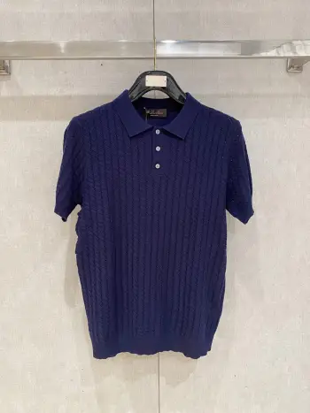 Old Money Style Knitted Short Sleeve Replica Loro Piana Tshirts and Polos