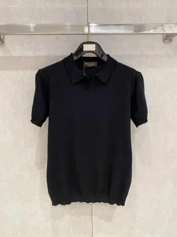 Old Money Style Knitted Short Sleeve Replica Loro Piana Tshirts and Polos