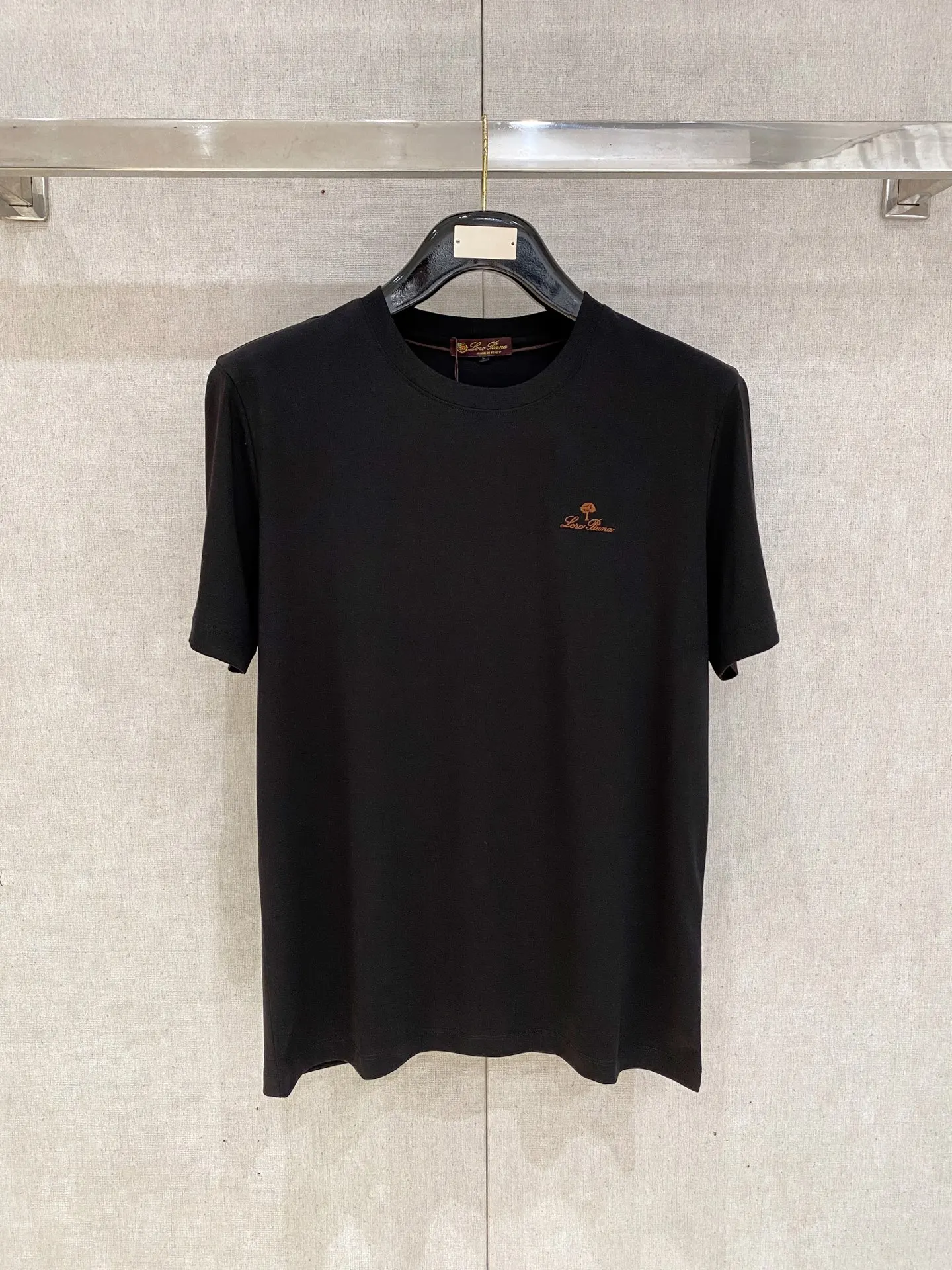 Loro Piana Xinjiang Long Staple Cotton Round Neck Short Sleeve Polo