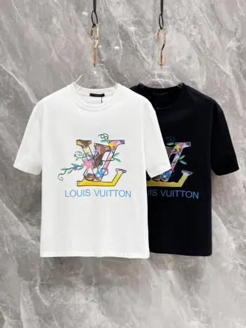 New style latest short-sleeve round-neck T-shirt Replica Louis Vuitton Tshirts and Polos