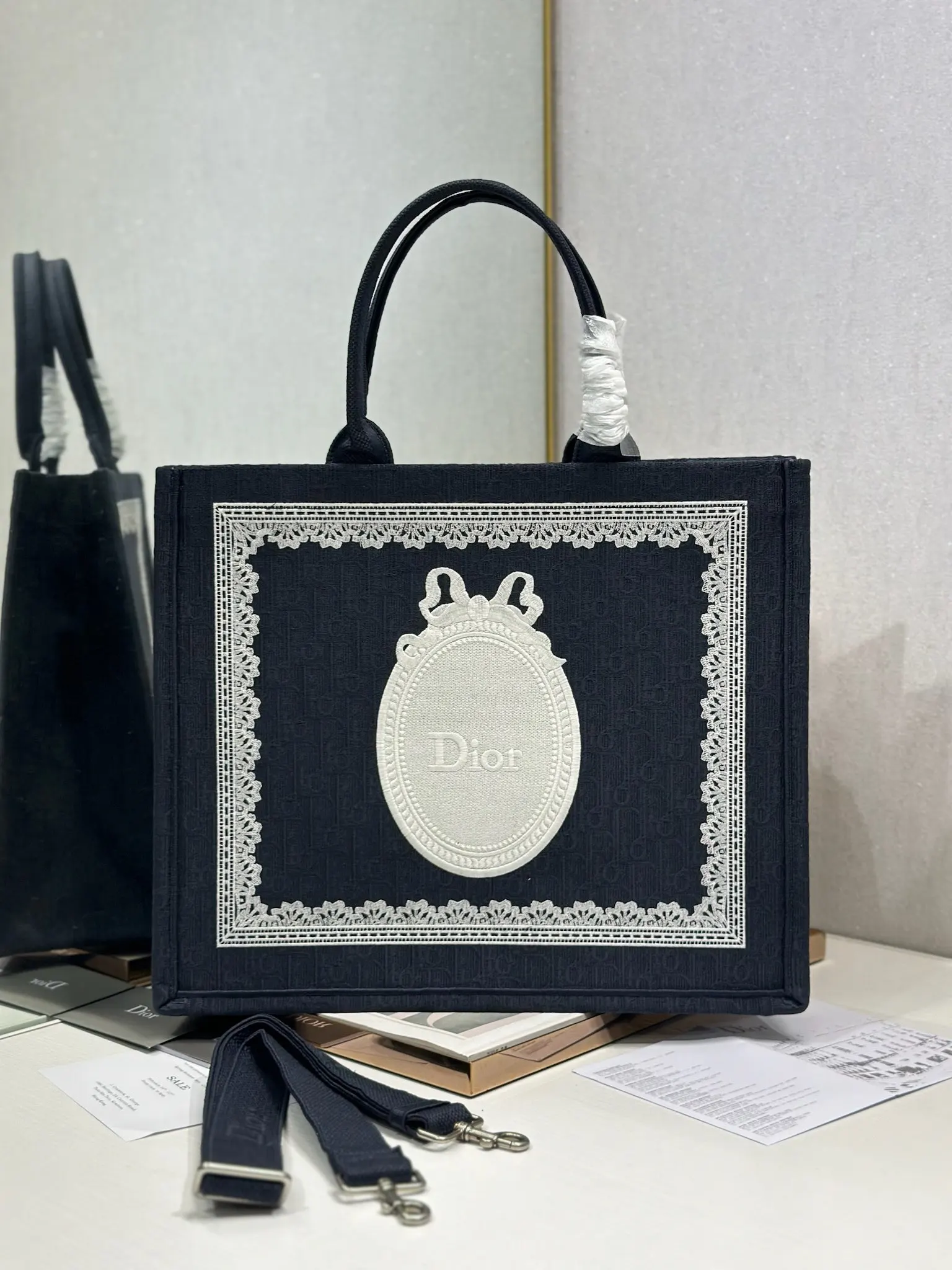 Dior 1286 Pattern Mixed Shopping Bag Women s Shoulder Bag