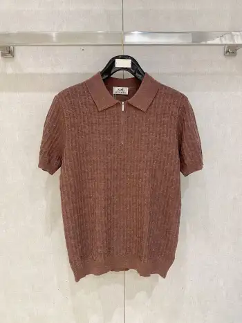 Old Money Style Knitted Short Sleeve Replica Loro Piana Tshirts and Polos