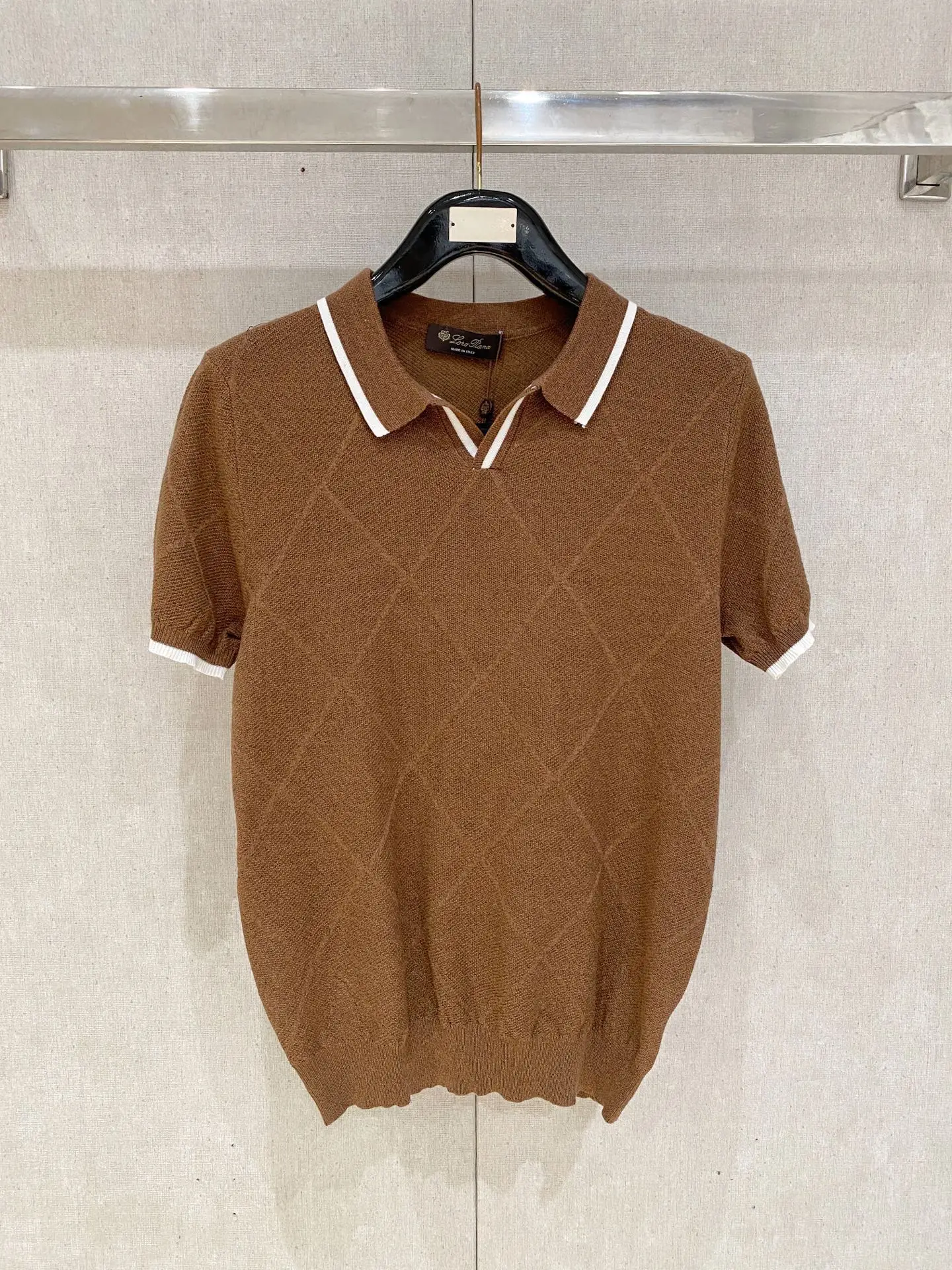 Loro Piana Old Money Style Knitted Short Sleeve Loro Piana Old Money Style Knitted Short Sleeve