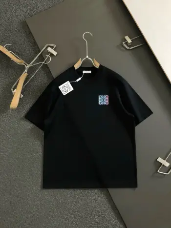 Color embossed logo spring and summer short sleeves Replica Loewe Tshirts and Polos