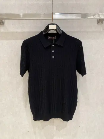 Old Money Style Knitted Short Sleeve Replica Loro Piana Tshirts and Polos
